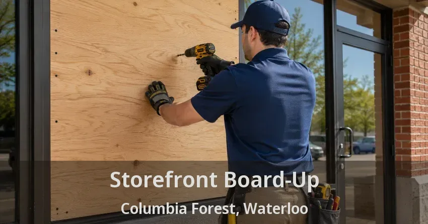 Storefront Board-Up Columbia Forest, Waterloo - ON