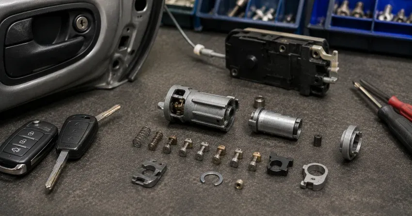 technician testing a car key fob during Car Lock Repair Lincoln Heights, Waterloo